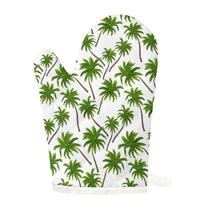 Palm Tree Pattern Print Single Oven Mitt