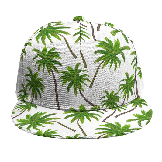Palm Tree Pattern Print Snapback Cap