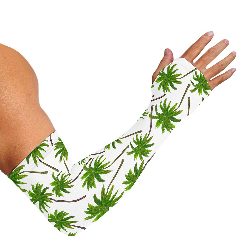Palm Tree Pattern Print Sun Protection Arm Sleeves