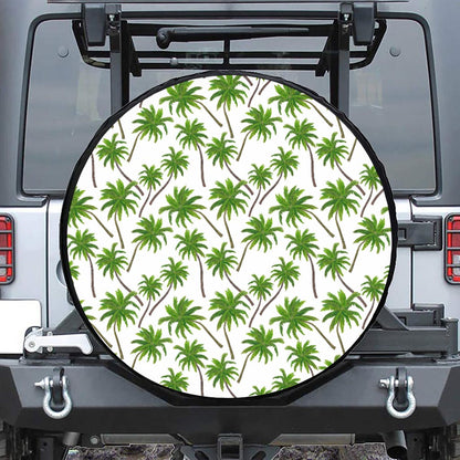 Palm Tree Pattern Print Tire Cover
