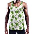 Palm Tree Pattern Print Men's Workout Tank Top