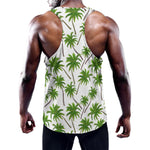 Palm Tree Pattern Print Training Tank Top