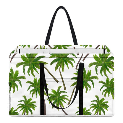 Palm Tree Pattern Print Utility Tote Bag