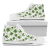 Palm Tree Pattern Print White High Top Sneakers