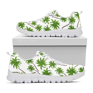 Palm Tree Pattern Print White Running Shoes