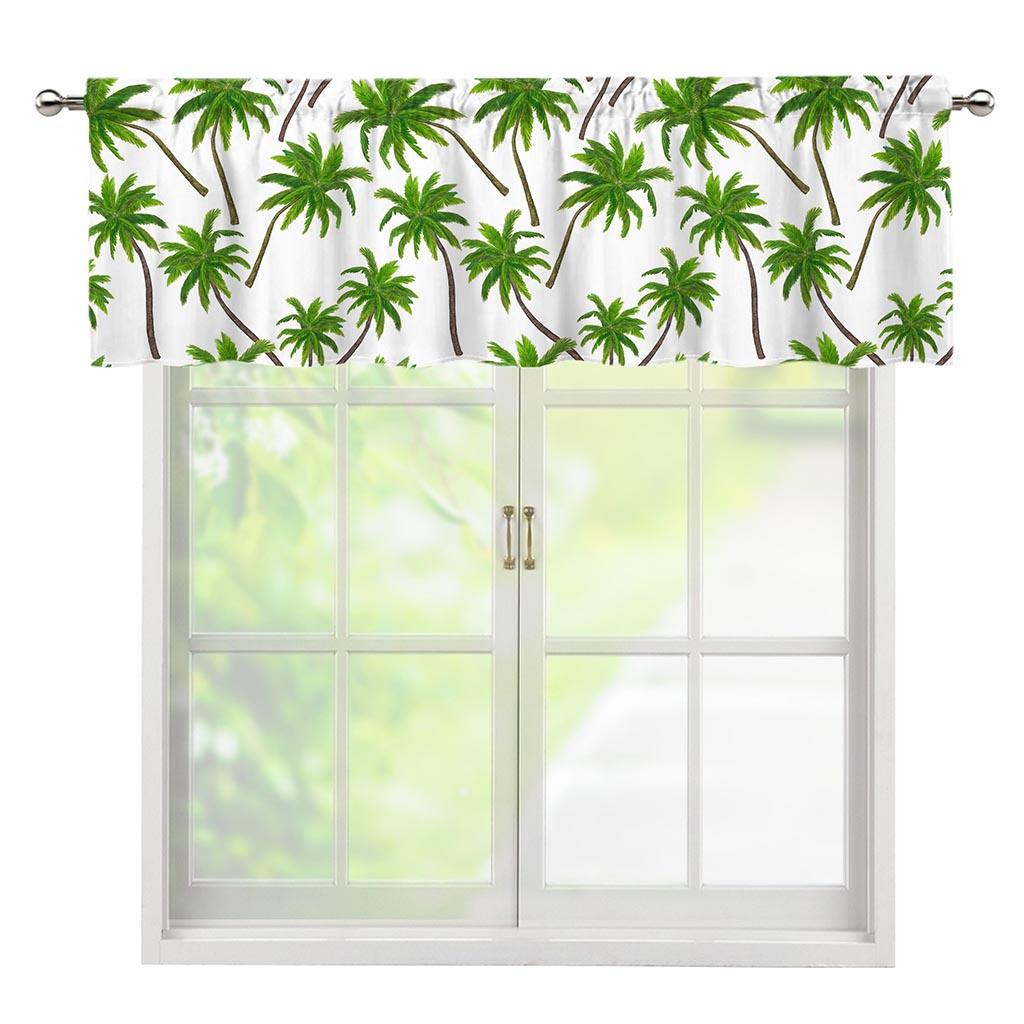 Palm Tree Pattern Print Window Valance