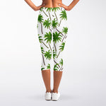 Palm Tree Pattern Print Women's Capri Leggings