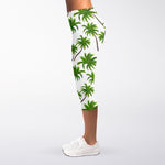 Palm Tree Pattern Print Women's Capri Leggings