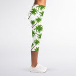 Palm Tree Pattern Print Women's Capri Leggings