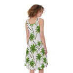 Palm Tree Pattern Print Women's Sleeveless Dress