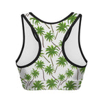 Palm Tree Pattern Print Women's Sports Bra