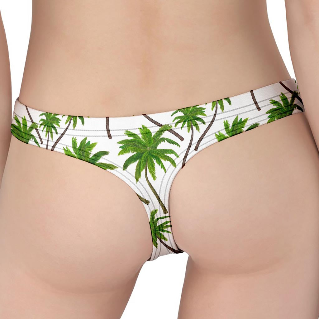 Palm Tree Pattern Print Women's Thong