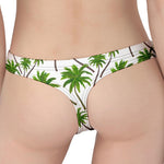 Palm Tree Pattern Print Women's Thong