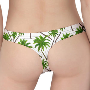 Palm Tree Pattern Print Women's Thong
