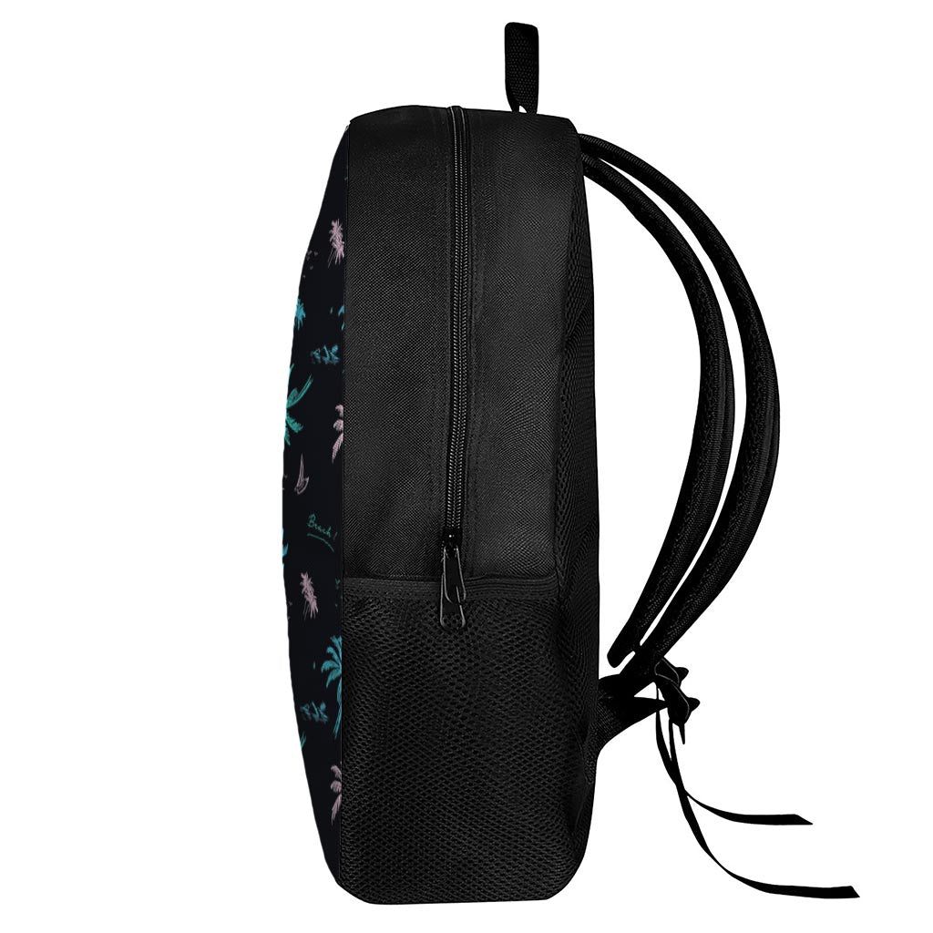 Palm Tree Summer Beach Pattern Print 17 Inch Backpack
