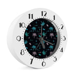 Palm Tree Summer Beach Pattern Print Alarm Clock