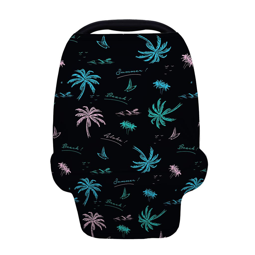 Palm Tree Summer Beach Pattern Print Baby Seat Cover