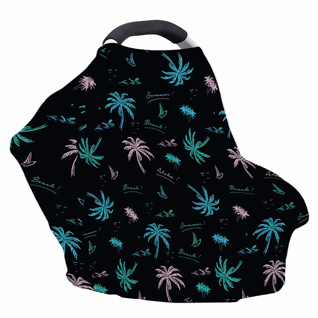 Palm Tree Summer Beach Pattern Print Baby Seat Cover