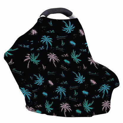 Palm Tree Summer Beach Pattern Print Baby Seat Cover