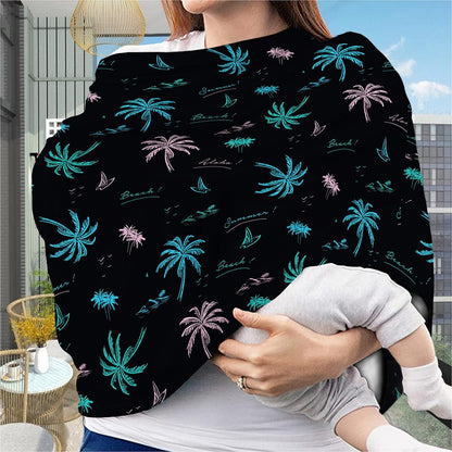 Palm Tree Summer Beach Pattern Print Baby Seat Cover
