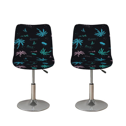 Palm Tree Summer Beach Pattern Print Bar Stool Covers