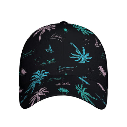 Palm Tree Summer Beach Pattern Print Baseball Cap
