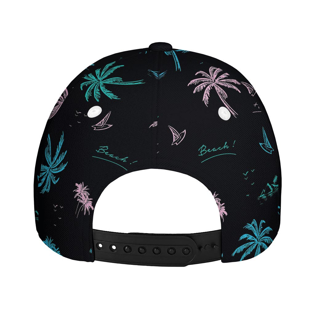 Palm Tree Summer Beach Pattern Print Baseball Cap
