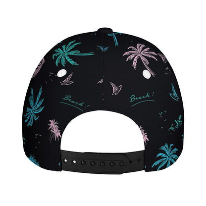Palm Tree Summer Beach Pattern Print Baseball Cap