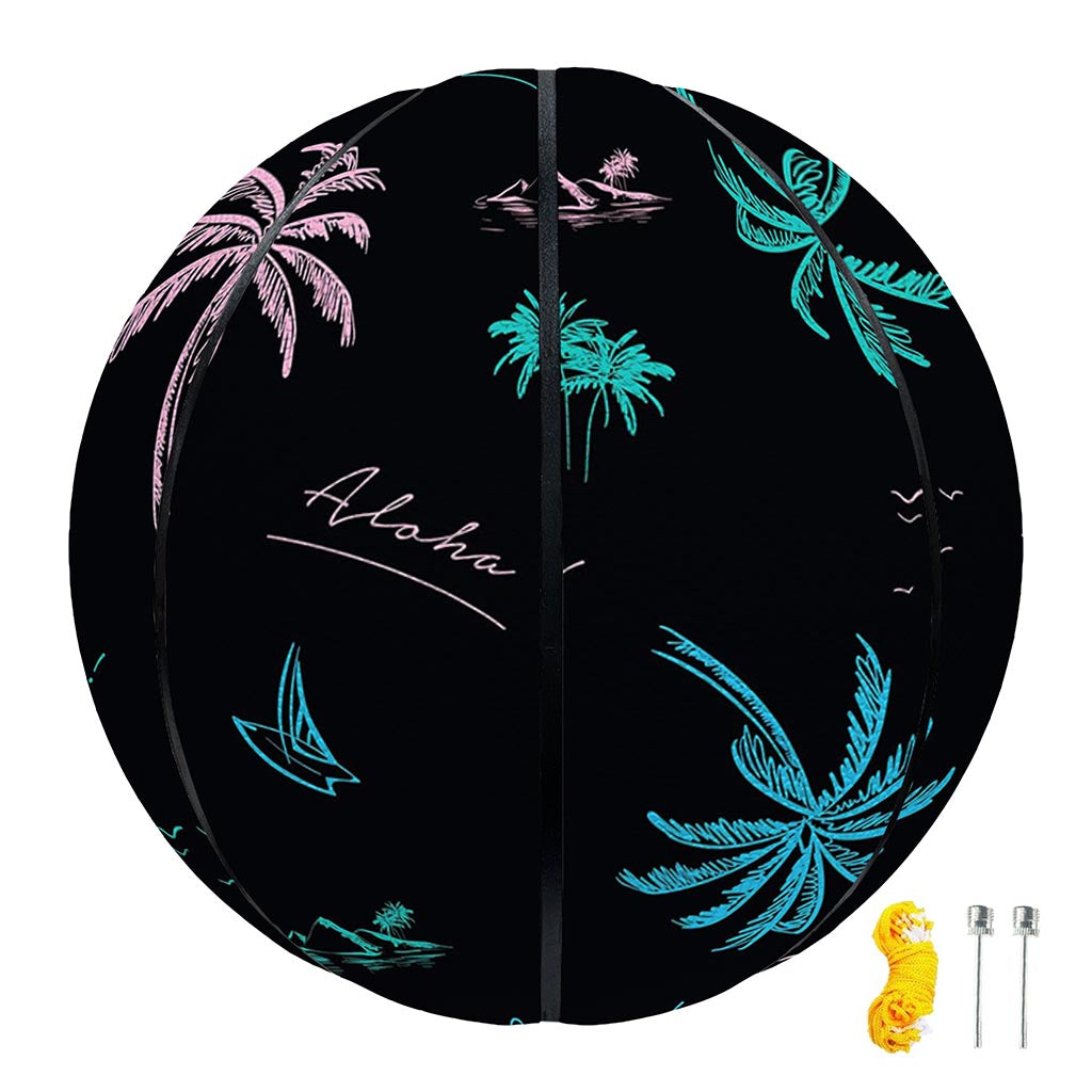 Palm Tree Summer Beach Pattern Print Basketball