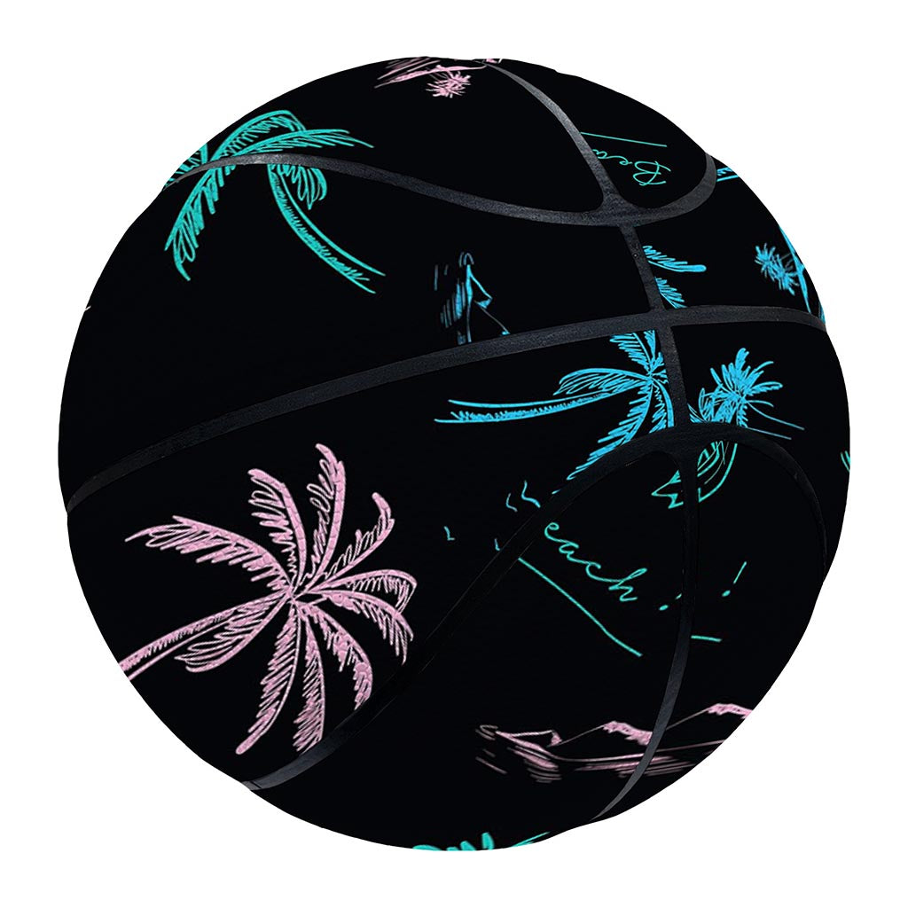Palm Tree Summer Beach Pattern Print Basketball
