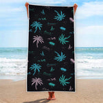 Palm Tree Summer Beach Pattern Print Beach Towel