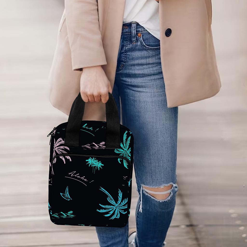 Palm Tree Summer Beach Pattern Print Bible Tote Bag