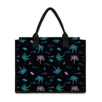 Palm Tree Summer Beach Pattern Print Canvas Tote Bag