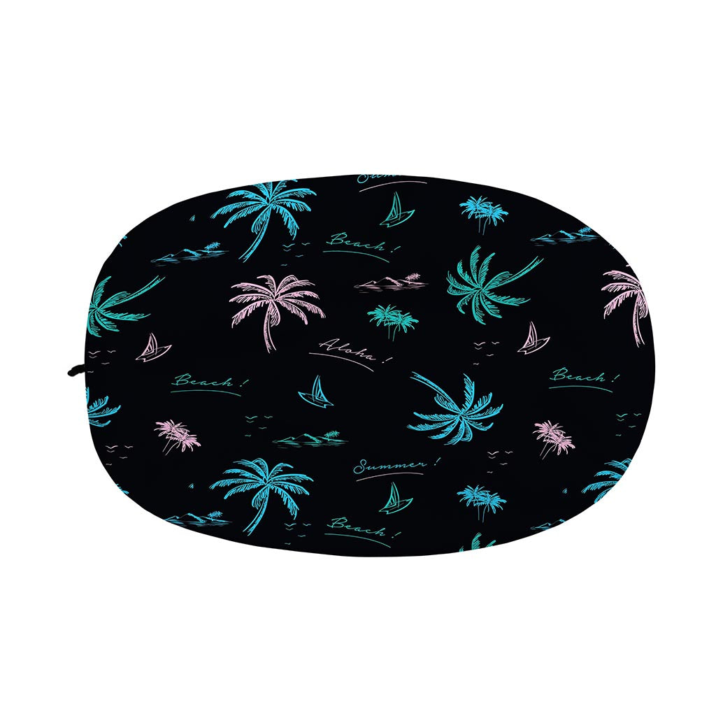 Palm Tree Summer Beach Pattern Print Car Side Mirror Covers