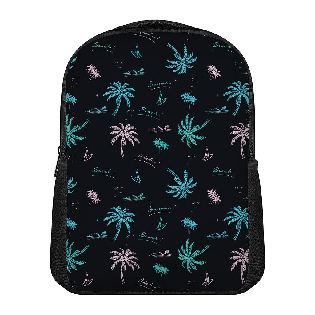 Palm Tree Summer Beach Pattern Print Casual Backpack