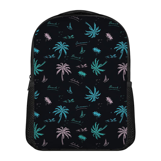 Palm Tree Summer Beach Pattern Print Casual Backpack