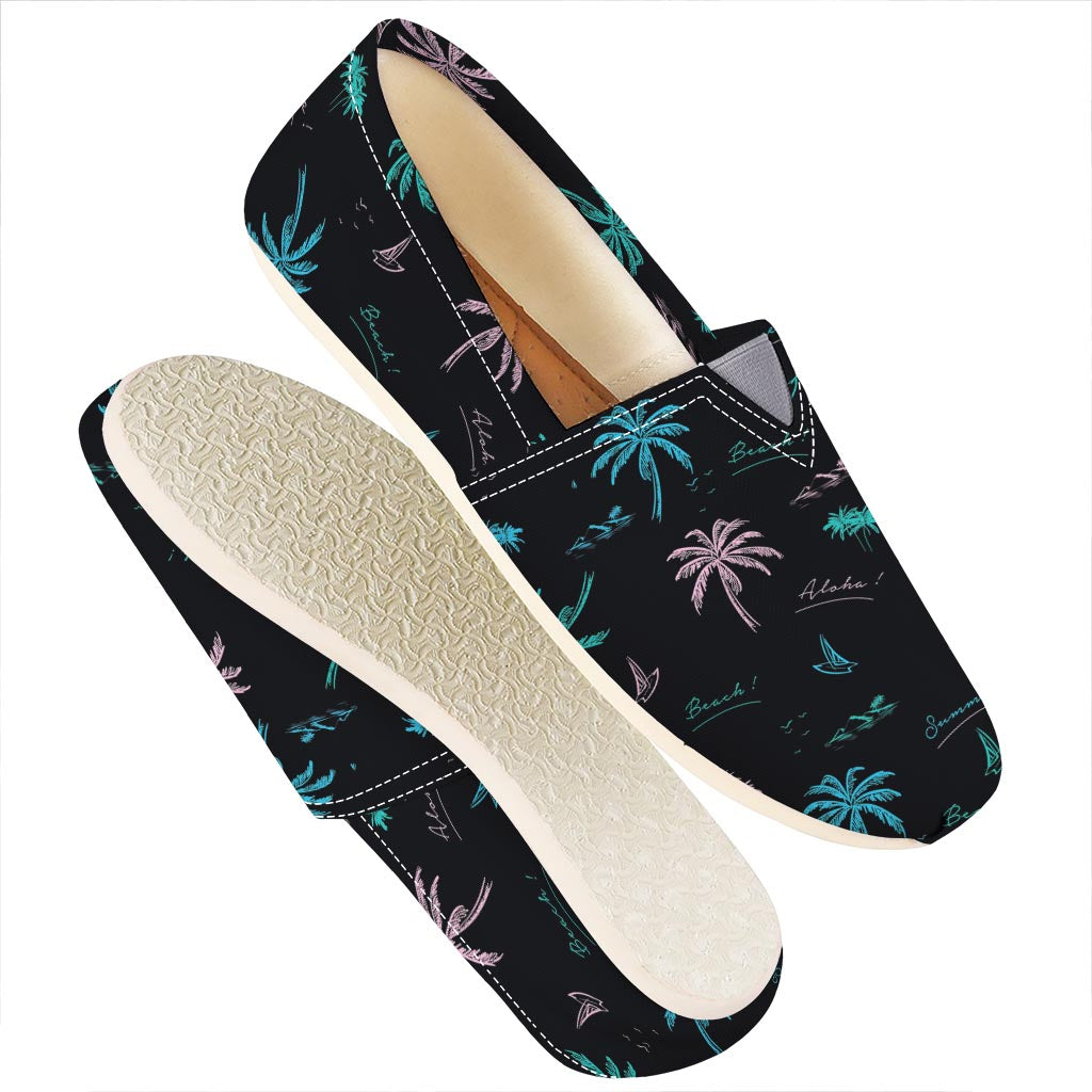 Palm Tree Summer Beach Pattern Print Casual Shoes