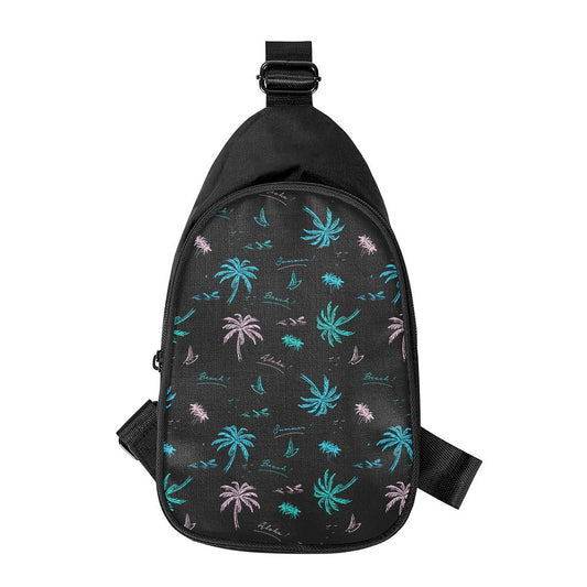 Palm Tree Summer Beach Pattern Print Chest Bag