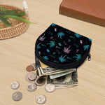Palm Tree Summer Beach Pattern Print Coin Purse