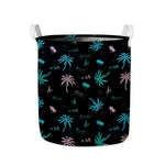 Palm Tree Summer Beach Pattern Print Collapsible Laundry Basket