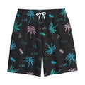 Palm Tree Summer Beach Pattern Print Cotton Shorts