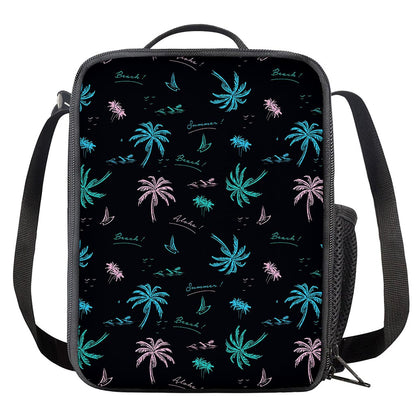 Palm Tree Summer Beach Pattern Print Crossbody Lunch Bag