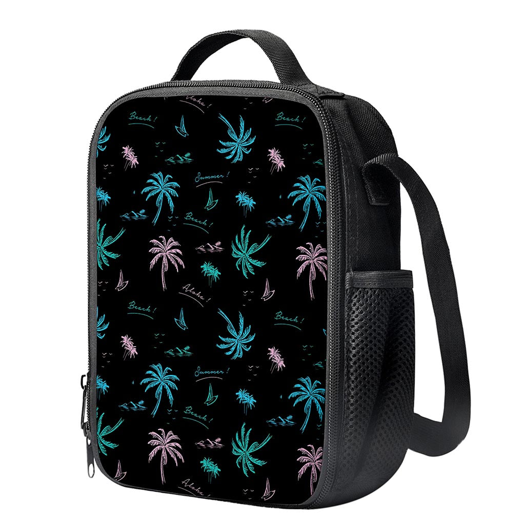 Palm Tree Summer Beach Pattern Print Crossbody Lunch Bag