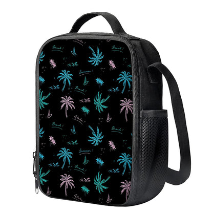 Palm Tree Summer Beach Pattern Print Crossbody Lunch Bag