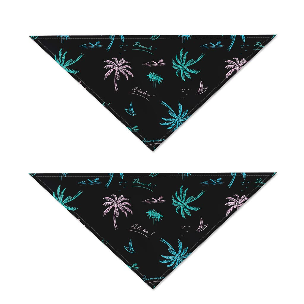 Palm Tree Summer Beach Pattern Print Dog Bandana