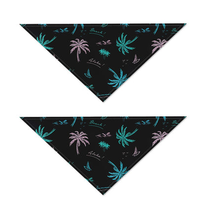 Palm Tree Summer Beach Pattern Print Dog Bandana