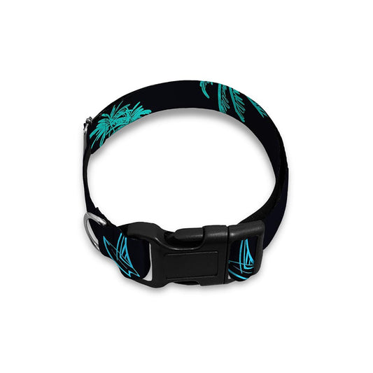 Palm Tree Summer Beach Pattern Print Dog Collar