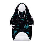 Palm Tree Summer Beach Pattern Print Dog Zip Up Hoodie