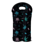 Palm Tree Summer Beach Pattern Print Double Neoprene Wine Tote