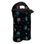 Palm Tree Summer Beach Pattern Print Double Neoprene Wine Tote